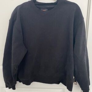 Quince Black Heavyweight Boxy Sweatshirt